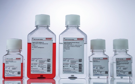 Accutase® 1X Accutase® enzymes in Dulbecco’s Phosphate Buffered Saline w/ Phenol red Sterile filtered, TCL075